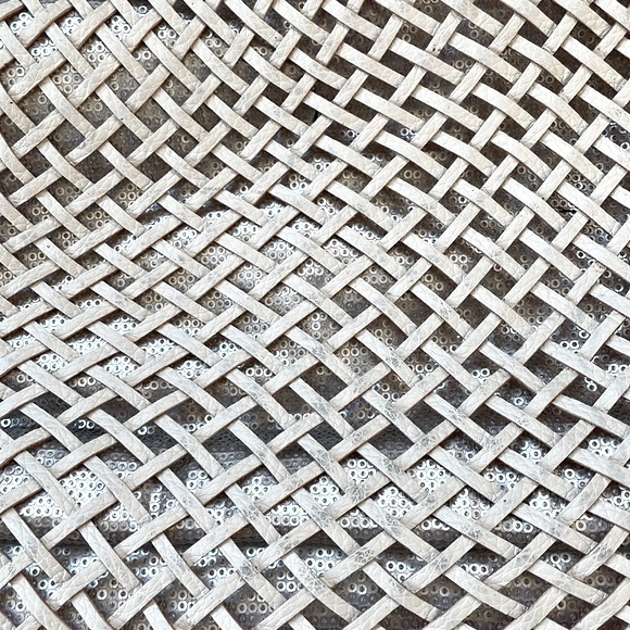 Calvin Klein Woven Leather Hobo Shoulder Bag in White - Picture 2 of 10